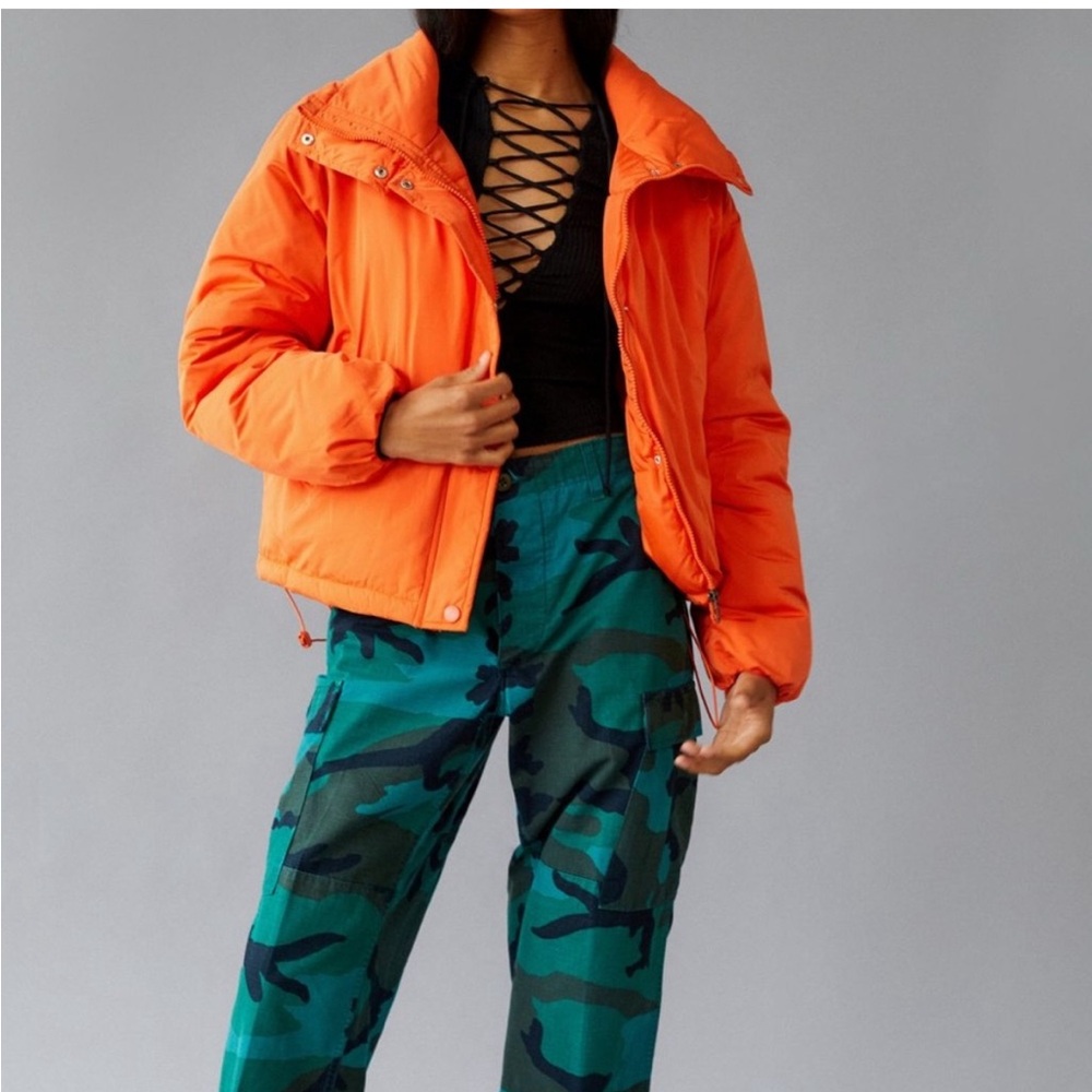 BDG Orange Puffer Jacket